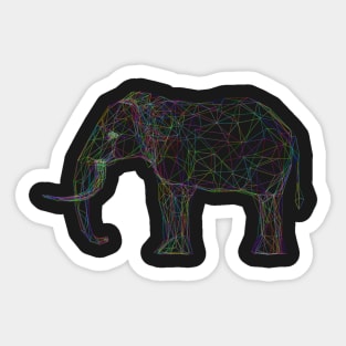 Poly elephant Sticker